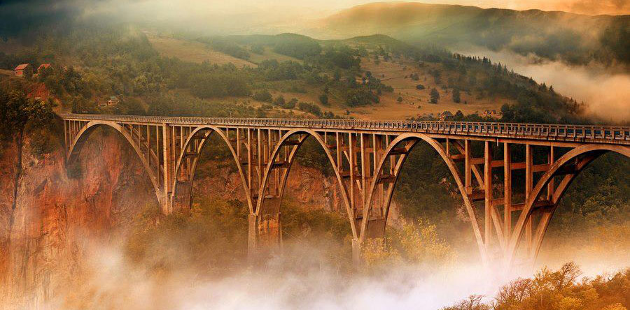 Mount Durmitor and Djurdjevića Tara Bridge